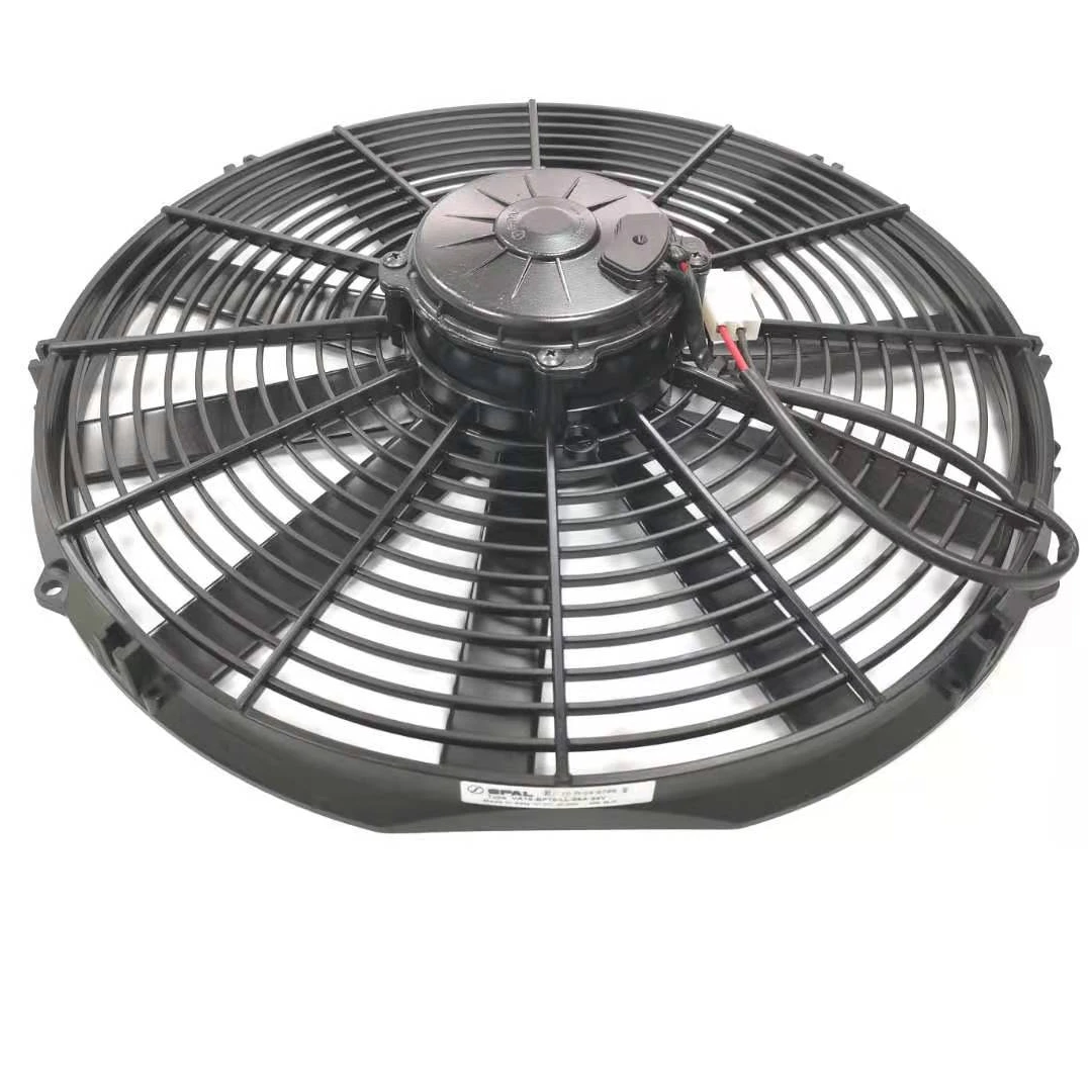 Qriginal Spal 24V 16-inch axial condenser fan VA18-BP70/LL-86A for construction machinery hydraulic oil heat dissipation