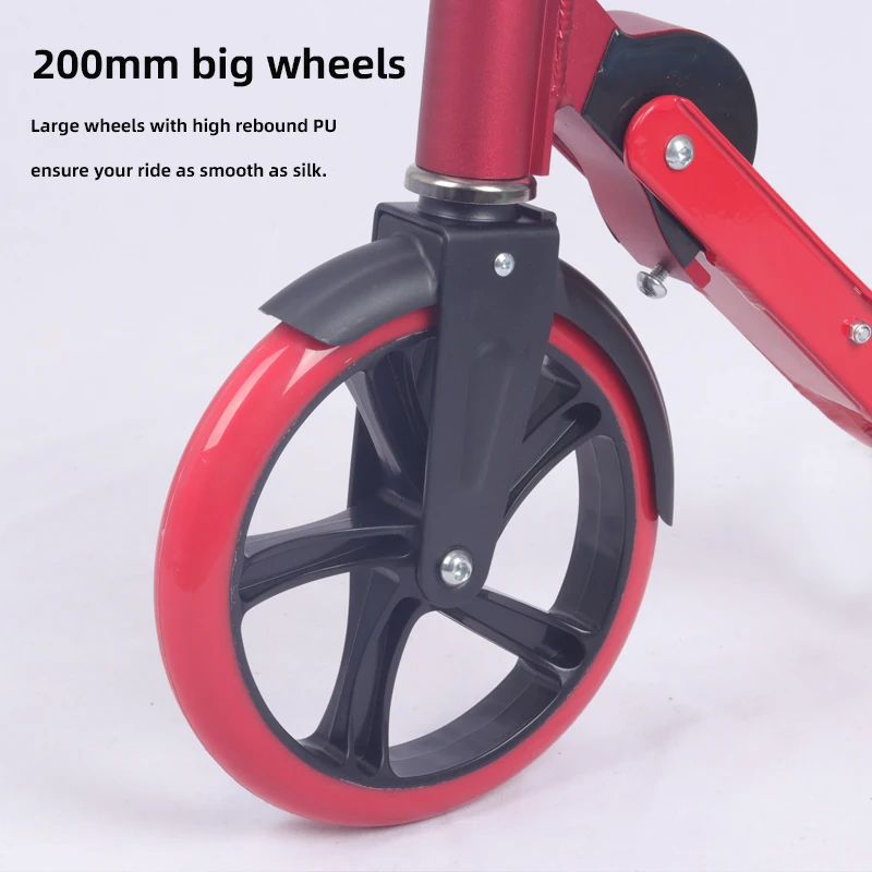 200 мм Регулируемый складной самокат, 2 колеса, Алюминиевый самокат Скутер способный преодолевать Броды для взрослых