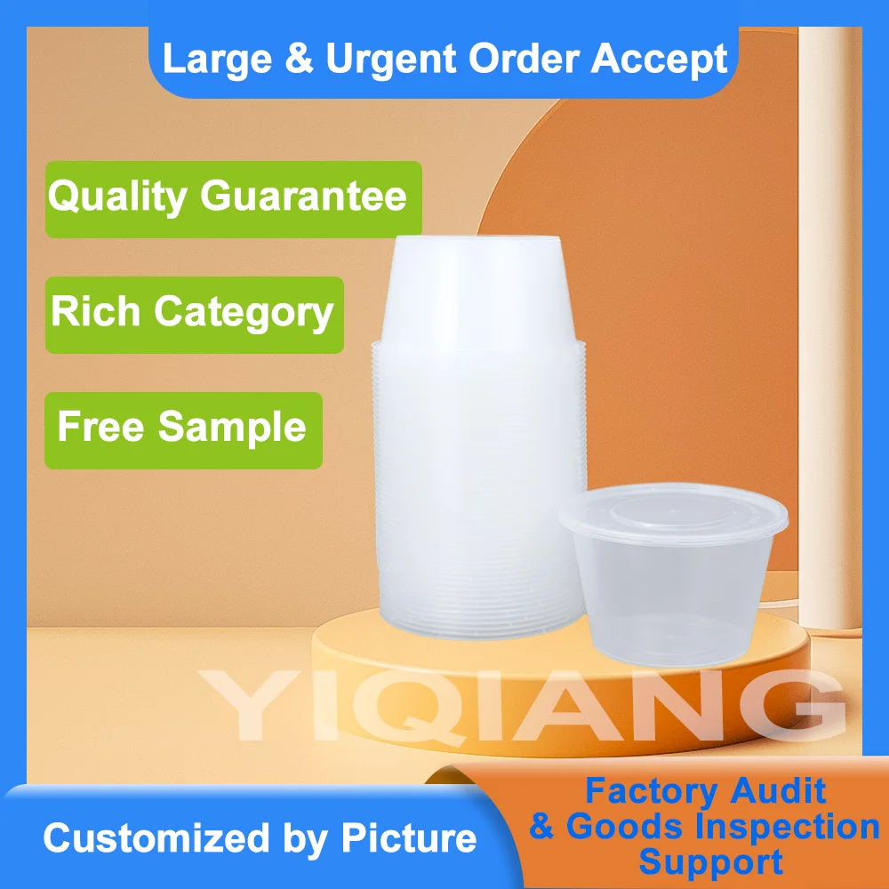 Wholesale Round Plastic Disposable Onion Soup Bowls Storage Food Delivery Containers with Lids