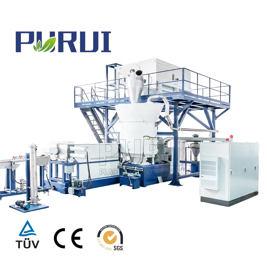 TPU pelletizing line polyurethane fabric recycling line Durable TPU fabric recycling granulating machine