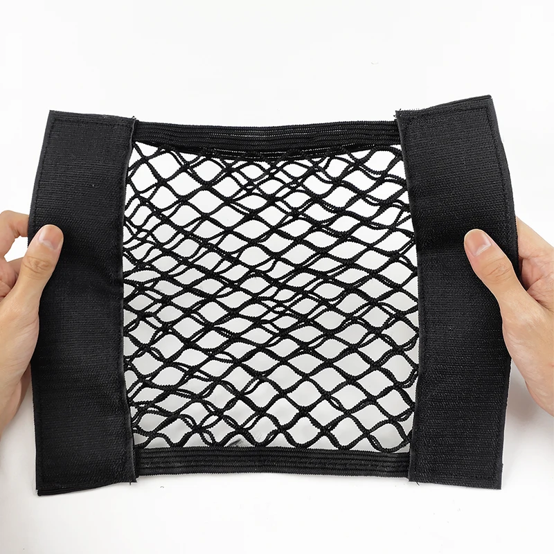 Hook and Loop Universal Mesh Cargo Car Trunk Net Sticker Organizer Pouch Bag Storage Mesh Net For Car Trunk Fixed mesh bag