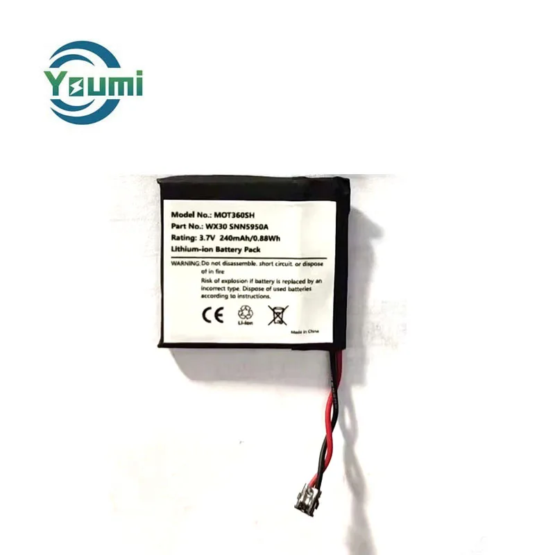 3.7V 240mA Replacement Battery for Motorola Moto360 SNN5950A SNN5951A WX30 mot360sh battery