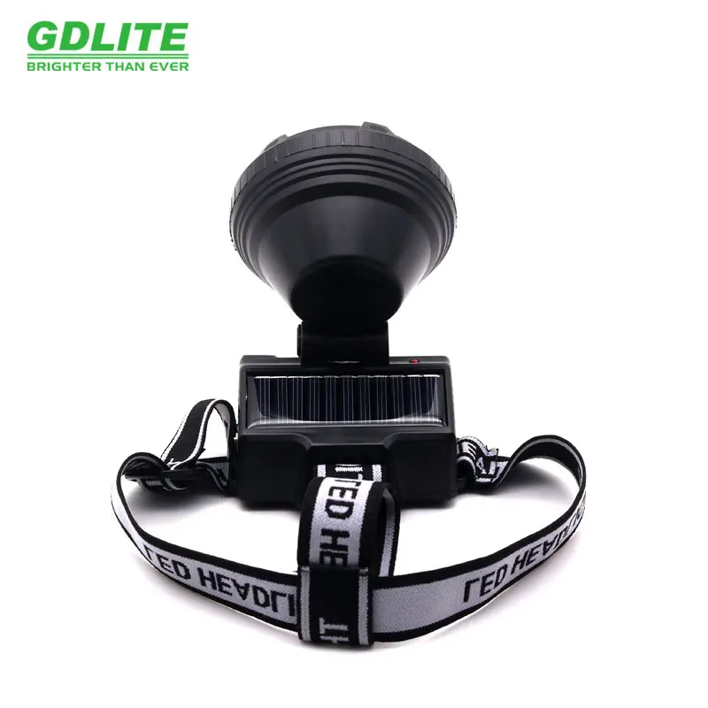 Flashlight Headlamp for Miner solar Powered Led Waterproof Case Max  White Light Body Lamp Fishing  gdlite