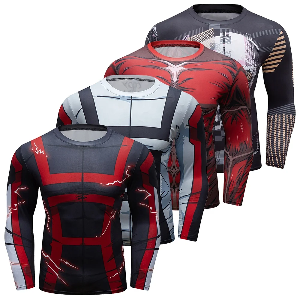 Customized Logo Cody Lundin Men Compression Sportswear Polyester Sunscreen t shirt For Swimming Surf Jiu jitsu BJJ Rashguard