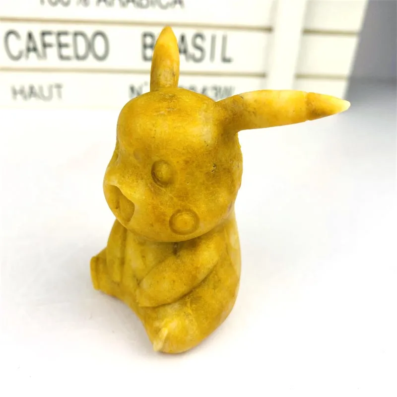 Wholesale Natural Crystals Crafts Cute Animal Figurine Yellow Jade for Gift&Decoration