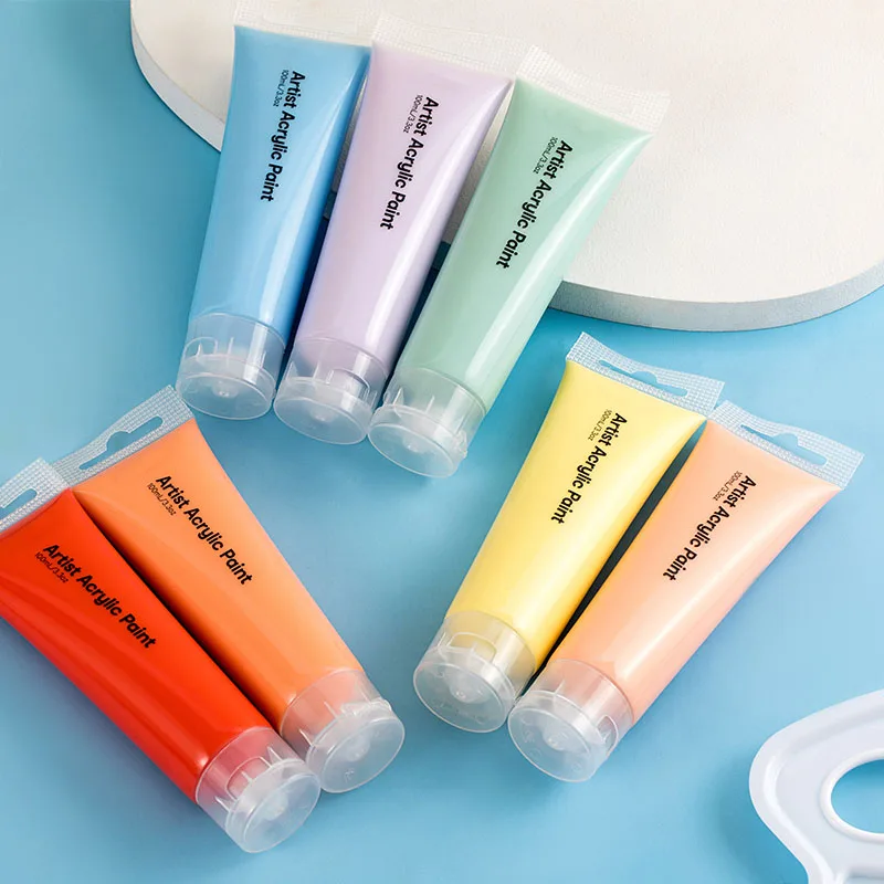 Non Toxic Loose Packaging Assorted Colours 100 ml  Acrylic Paint For Paper For Canvas
