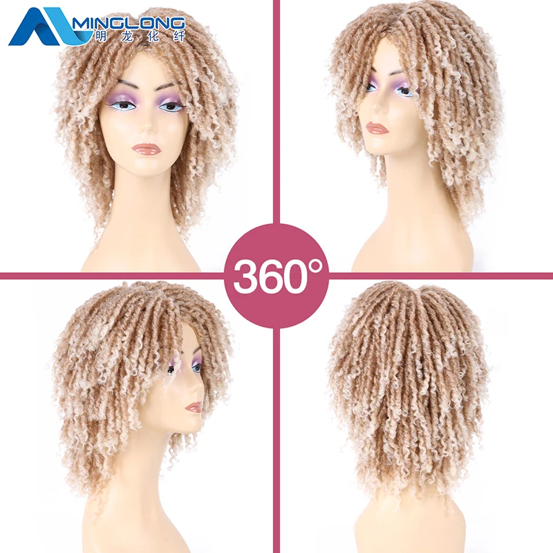 Wholesale Artificial Women Heat Resistant Short Realistic Xuchang Natural Dyed High Quality Synthetic Dreadlocks Hair Wigs