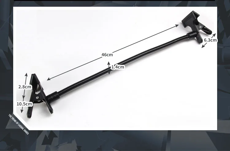 50cm Flexible Magic Arm with 2 Strong Iron Background Holder Clamp Reflector Paper Clip Camera Photo Studio
