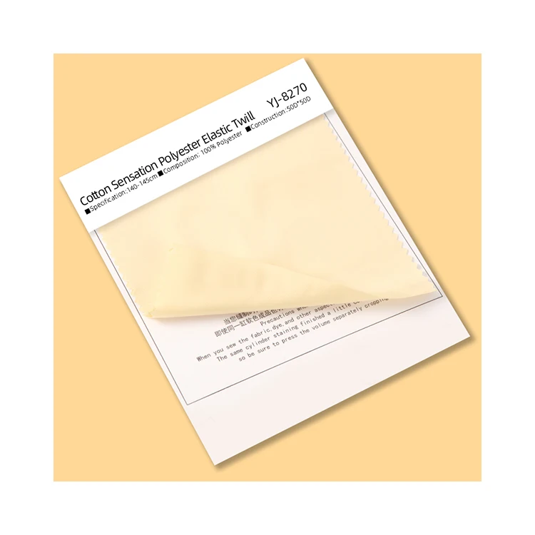 
Finely processed stretch lining fabric elastic twill cotton sensation polyester 