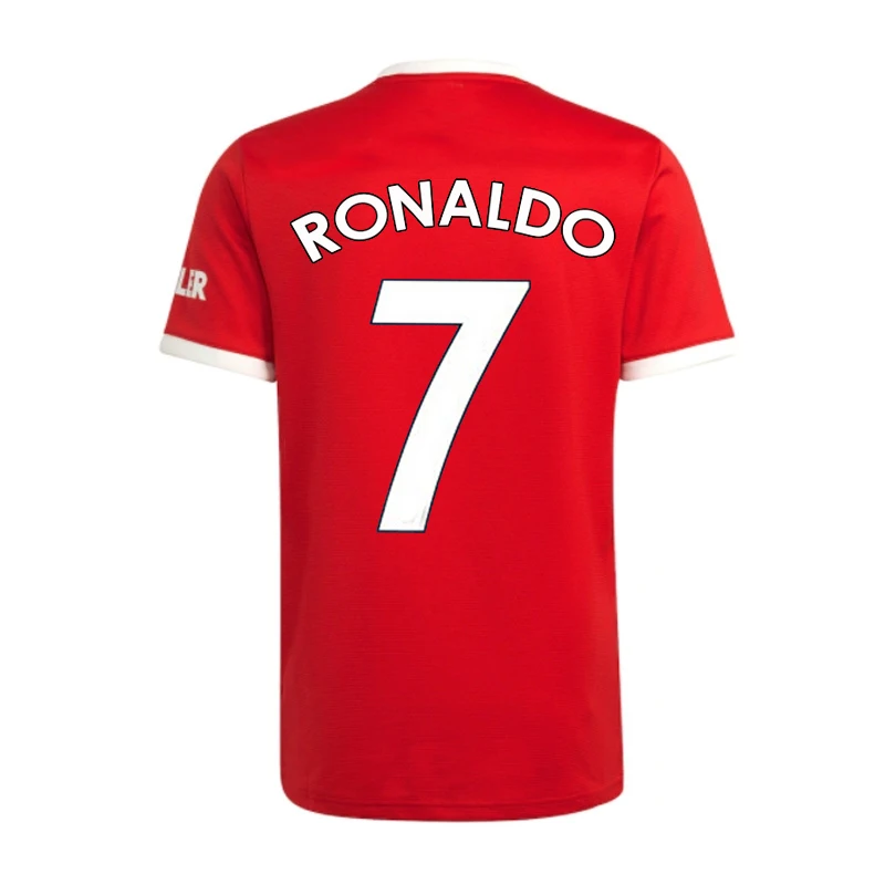 Оптовая продажа, новинка, футболка с Роналду, версии фаната, Джерси 2021, 2122, Домашняя футболка, футбольная рубашка, футболка, футболка, высокое качество тайского производства