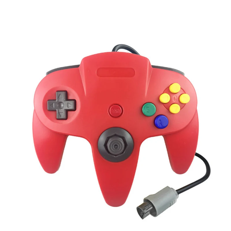 Wired Colorful N64 Gamepad For Nintendo N64 With Console Plug Classic Gold Silver Joystick For Nintendo 64 Manette