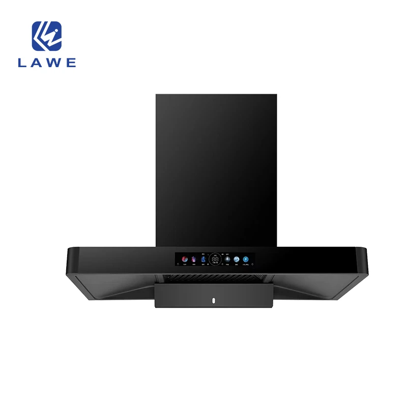 OEM service European Style Stylish appearance Sense Control  auto clean Range Hoods T Shape Cooker Hood