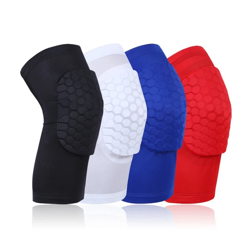 Honeycomb Anti Collision Protective Elastic Support Sleeve Compression Knee Brace Basketball Volleyball Knee Pads