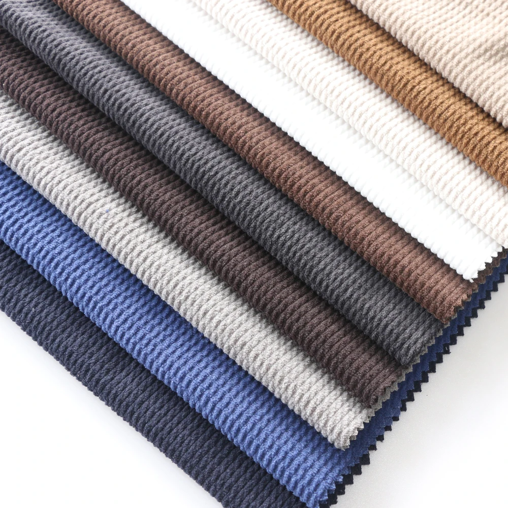 New Arrival 100% Polyester Strip Velvet Fabric for Clothing Knitted Stretch for Jackets for Upholstery and Toys Free Sample