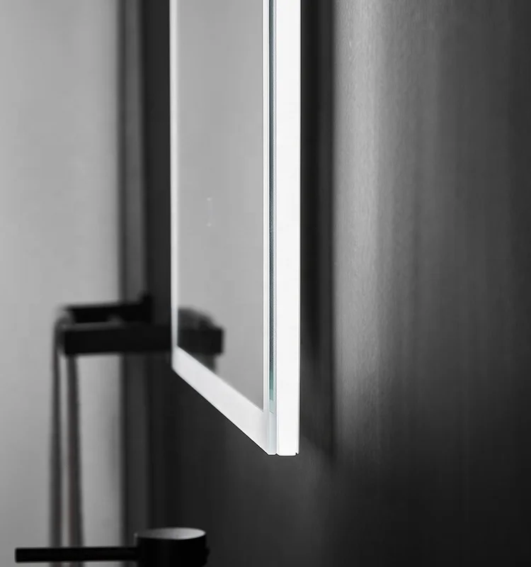 waterproof anti-fogging LED mirror bathroom 5MM environmental protection square silver led mirror with led light