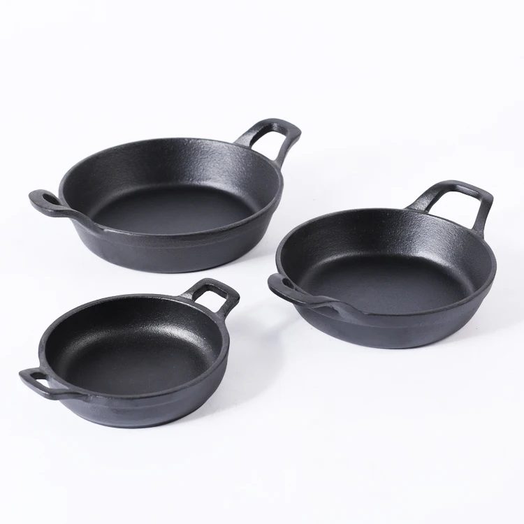 preseasoned Cast Iron Round Casserole black Baking Dish Roaster/Lasagna Pan