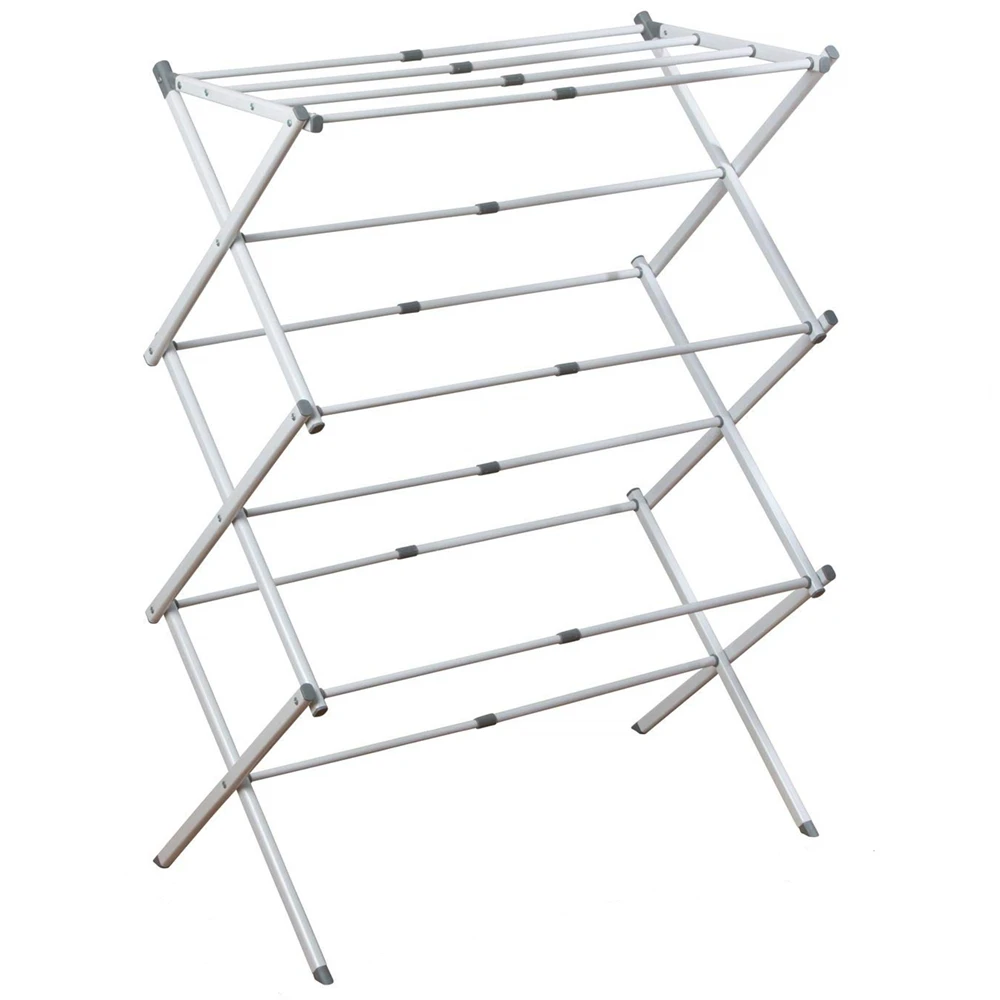2023 Foldable Laundry Rack Air Drying Clothing Extendable Standing laundry clothes drying