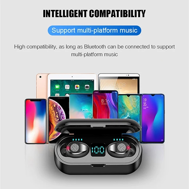 2021 OEM Ipx7 Audifon Bluetooth F9 Air Buds Audifonos-Bluetooth геймерские устройства Auricularess V5.0 Auricul беспроводной наушник