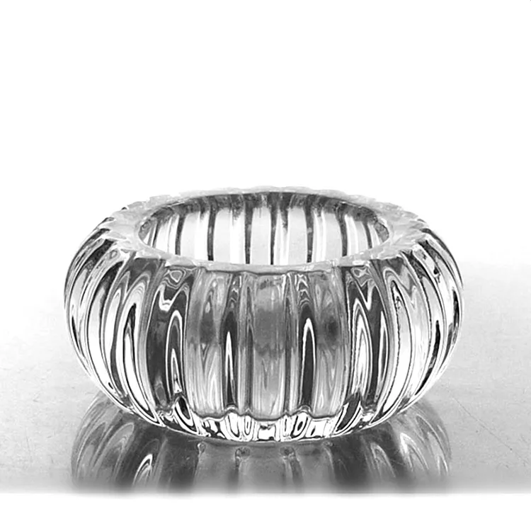 Personalized Tulip Votive Holder Thick Glass Jar For Candle