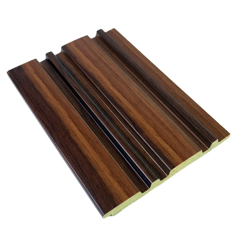 YINING PS Gold 3d Interior Wall Panel Pvc Fluted Wall Board  Luxury