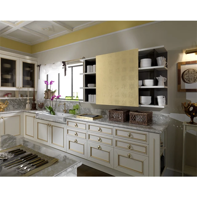 China made solid wood laminate kitchen cabinets design