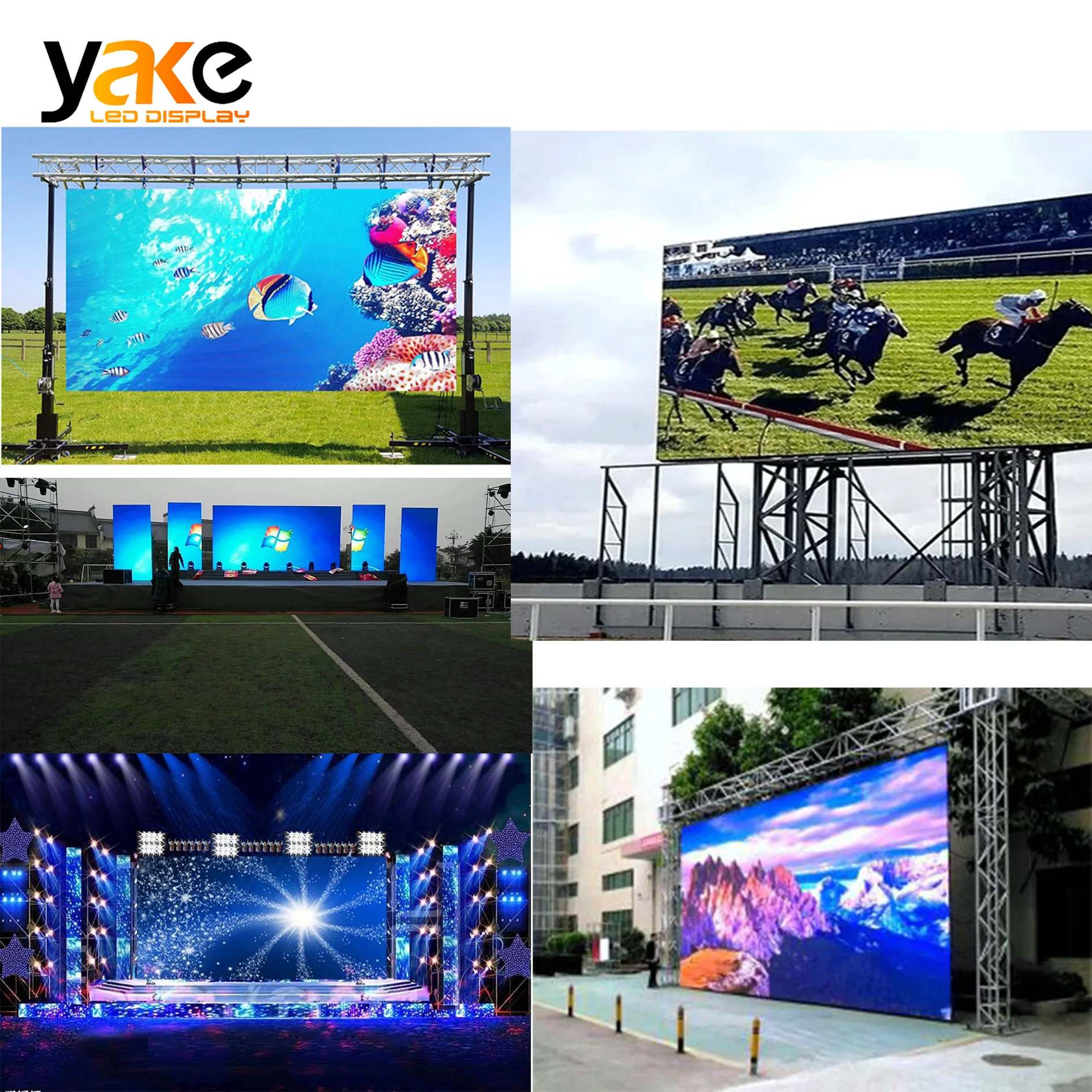 Yake Factory Wholesale Price P2.9 P3.9 Indoor Outdoor Giant Rental Stage LED Screen Full Color LED Video Wall  for Concert Event