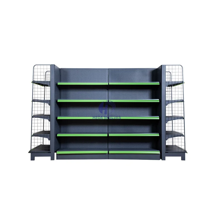 Customized Supermarket Gondola Shelving Grocery Store Shelf Supermarket Rack Shelf Multi-Level Metal Gondola Shelf