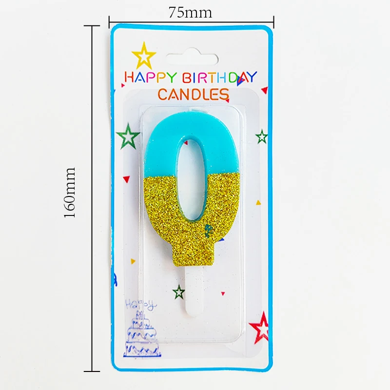 Number birthday candles from 0 to 9