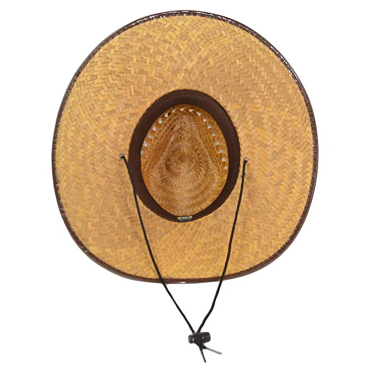 Super Wide Brim Cowboy Palm Leaf Straw Hat Wholesale