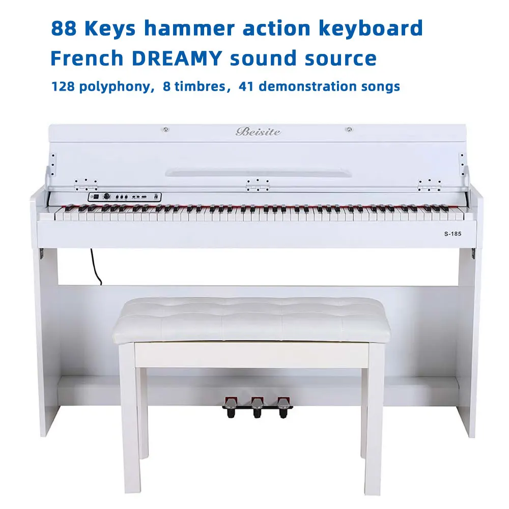 Hot sale 185 digital piano 88 keys hammer action keyboard baby piano keyboard