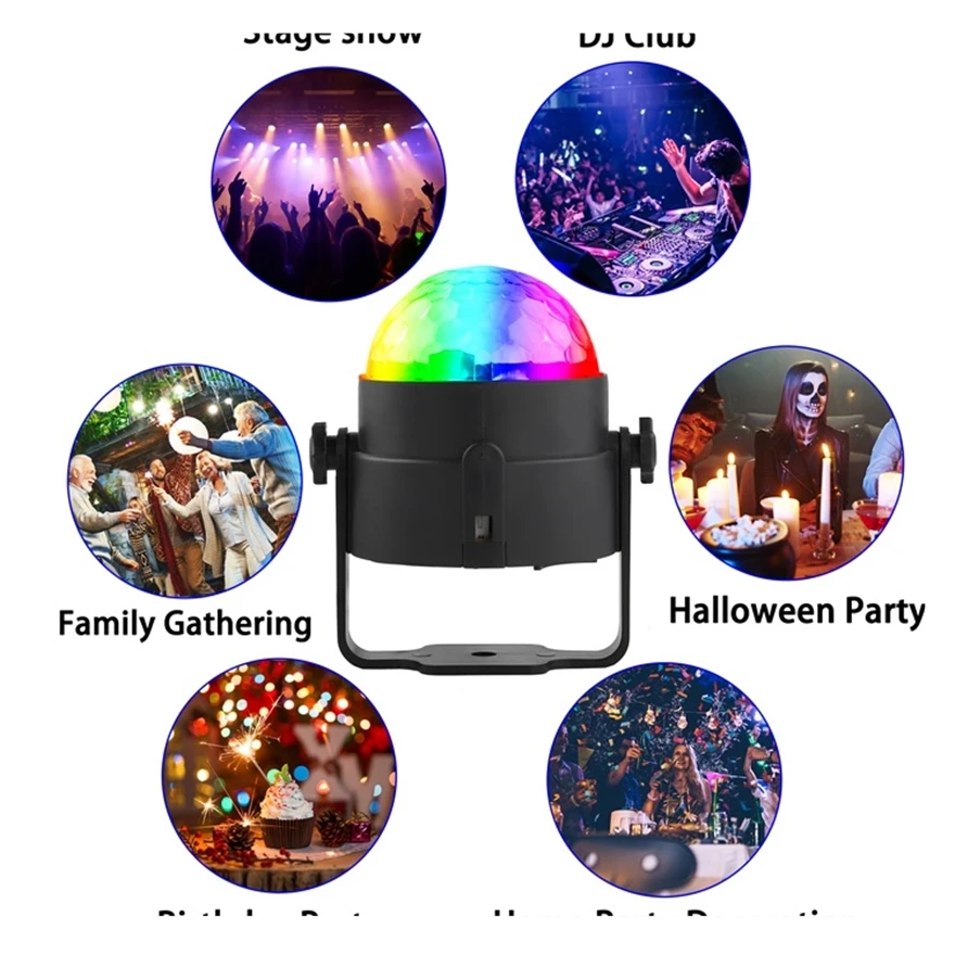 black light 2025 NEW Magic Dj Ball Mini Cheap Club Party Disco Light With Remote Control