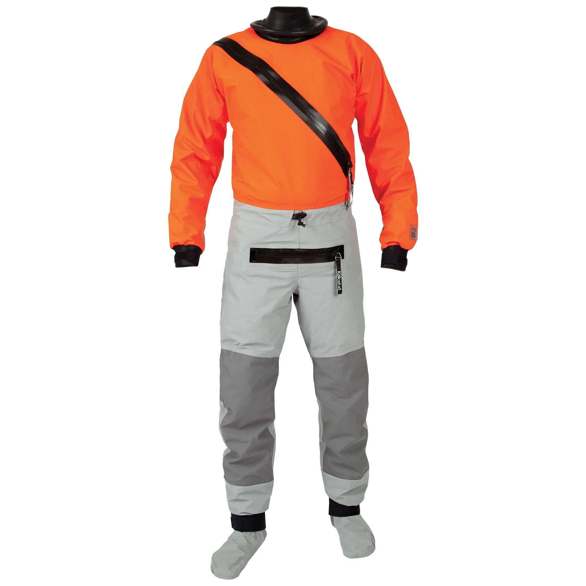 2023 Hot Sale Dry Suit Front Zipper Print Logo and Customized Color Sizes With Latex Gasket