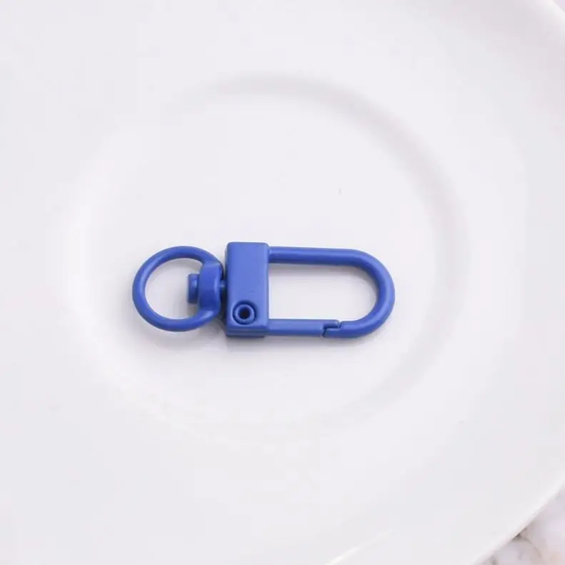 Colorful Metal Lobster Claw Clasps Swivel g hook Trigger Snap Hooks Strap with Key Rings DIY keychain Accessories Bag Key Chains