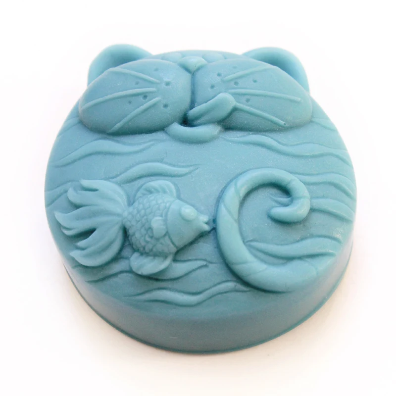cat and fish soap molds silicone rubber Nicole R1256
