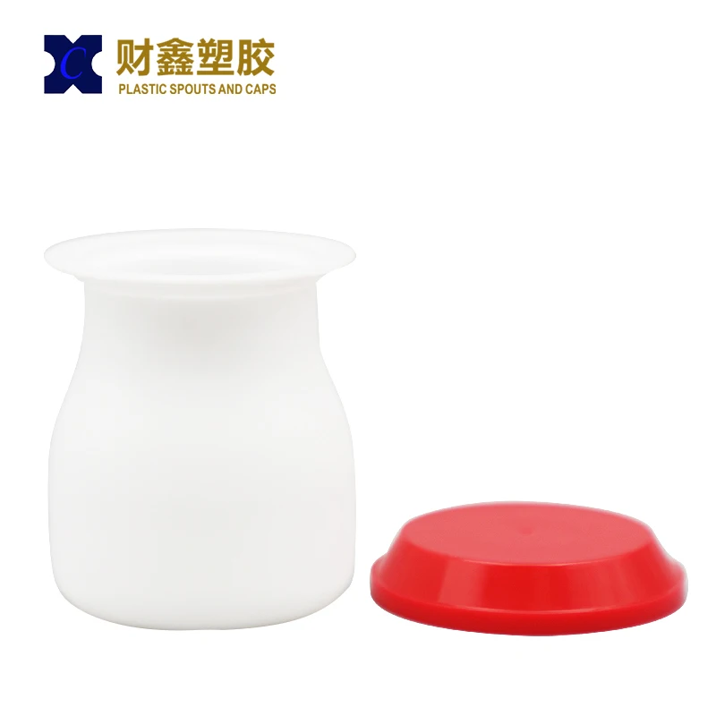 Disposable Pudding Cup With Lid Glass Transparent PP Bottles With Caps
