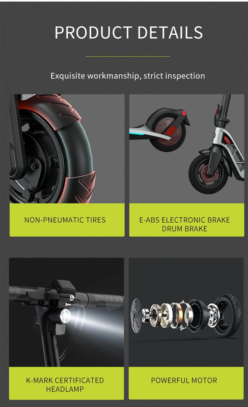 Motorised Powerful Foldable Off Road Two 2 Wheel Propel Motor Folding E Electric Kick Scooter For Adults