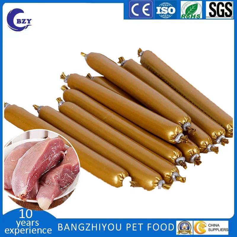 Hot Selling Products Pet wet food Chinese sausage Safety ham sausage Healthy for cat and dog beef duck chicken