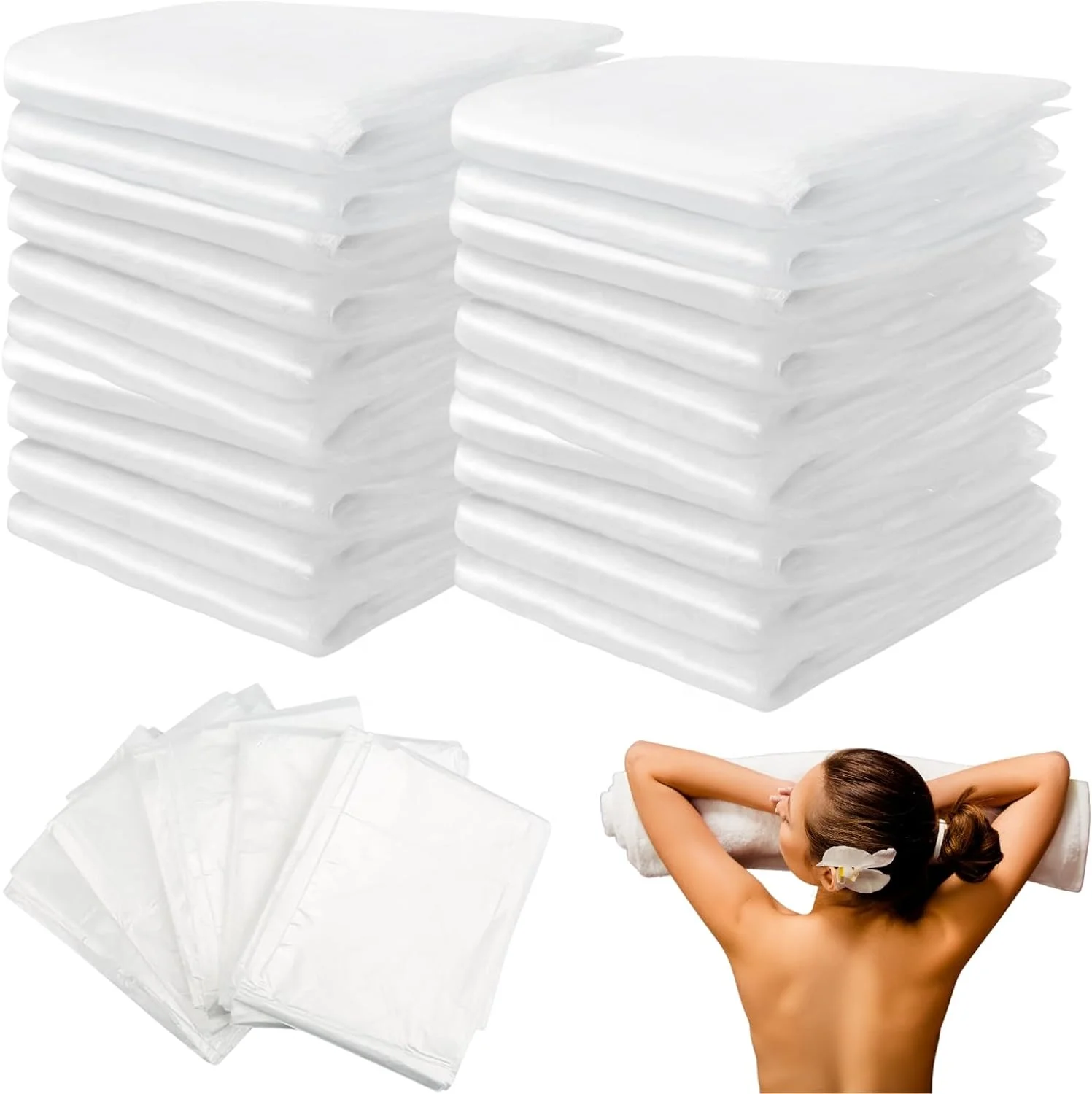 Sauna Accessories Disposable Sauna Blanket Liners Plastic Sheeting for Body Wrap