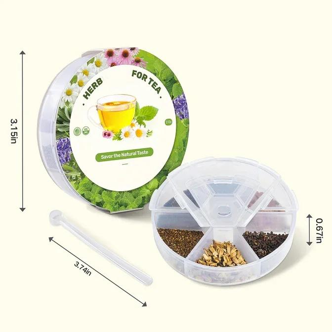 Organic 12 Variety Herb & Tea Seed Kit for Floor Usage with Artificial Flowers Made from Crystal Material