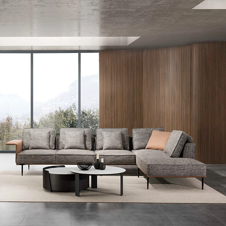 Luxury European Sectional High-end Fabric Recliner Sofa Set Couch Living Room Furniture Sofa Set