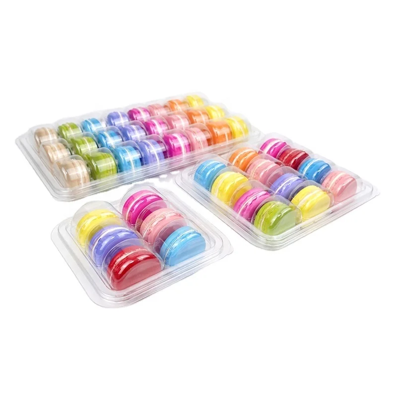 6 12 24 лоток для пузырей Макарон прозрачная пластиковая коробка упаковки