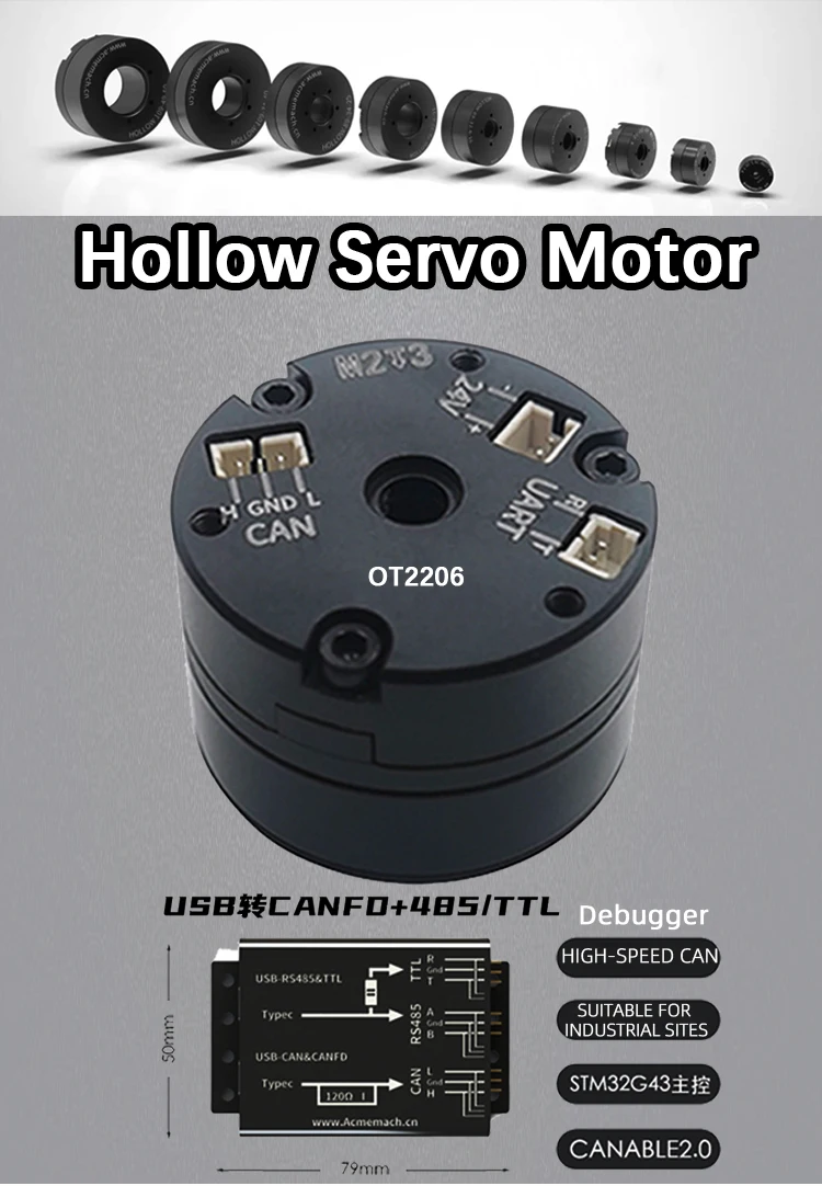 Faradyi Dc Brushless Motor Small Round Micro Head Ptz Pan Tilt Smart Thin Mini Micro Gimbal Motor Hollow Torque Servo Motor