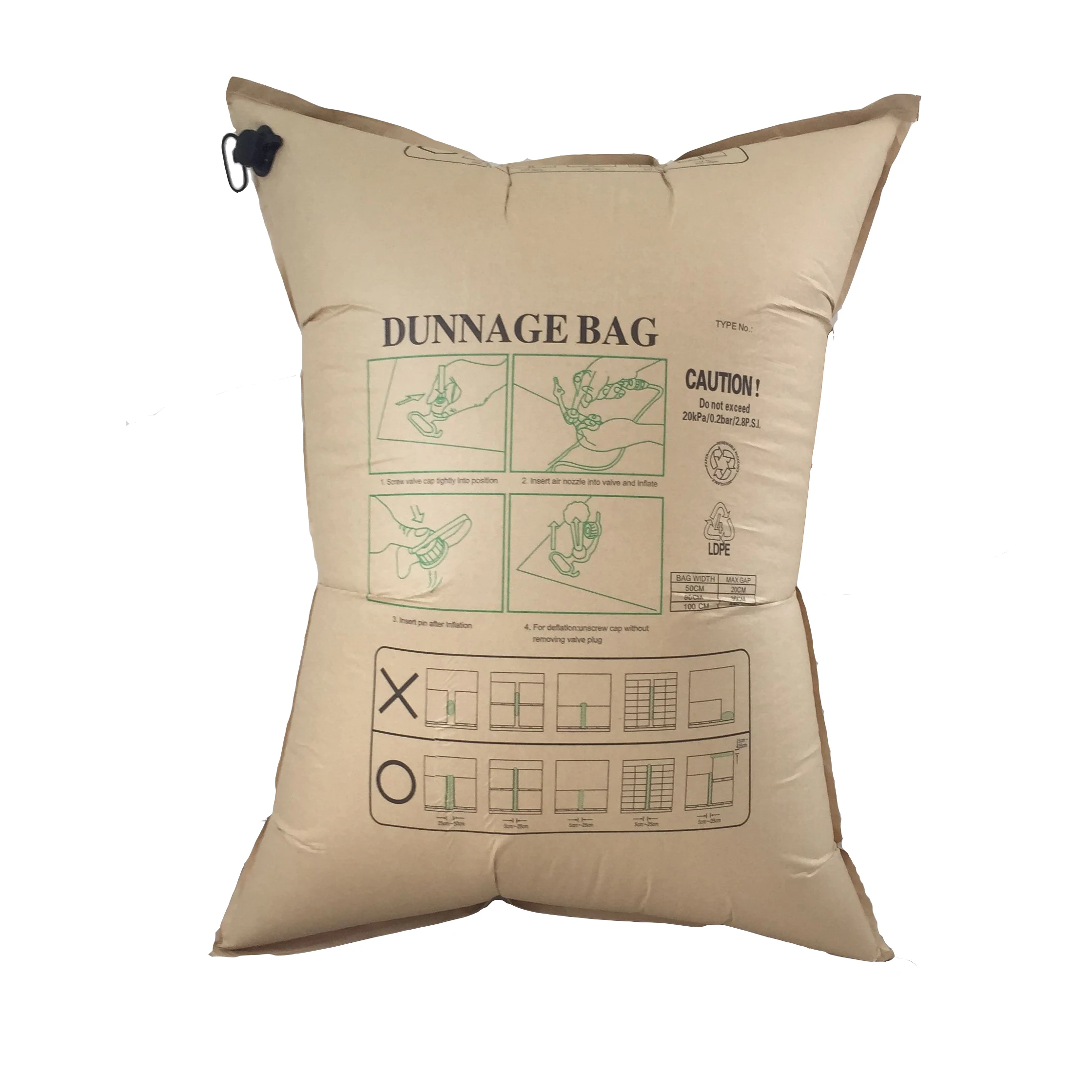 Enhance Your Packaging Efficiency With Our Kraft Paper Inflatable Bag Pp Dunnage Air Bag