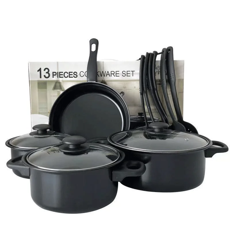 Factory Price Manufacturer Supplier Cooking Pot Non Stick Cookware Set Pots Frying Pan With Lid