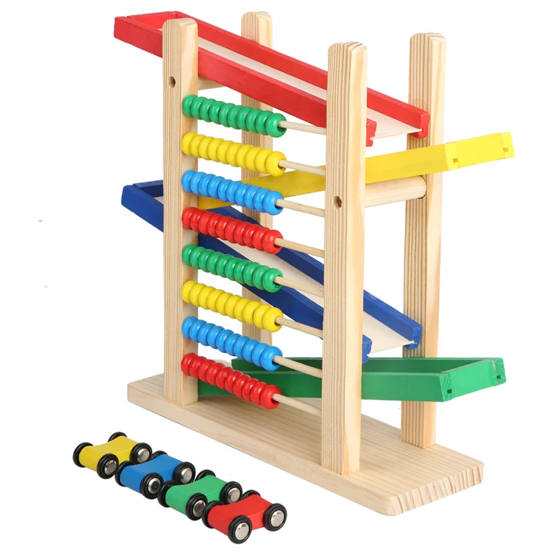 Erasable Drawing Board Kids Multifunctional Magnetic Drawing Board With Wood Abacus Beads And Number Recognition Wood Blocks