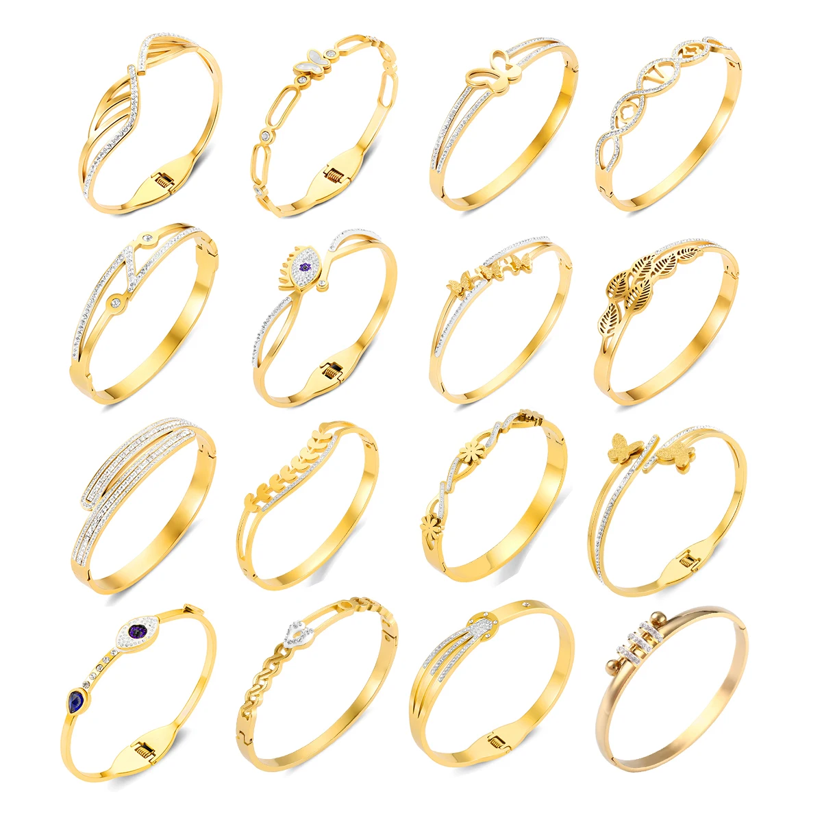 Pulseras Y Brazaletes Waterproof Ladies Bangles Jewelry Women Custom Stainless Steel Bracelet