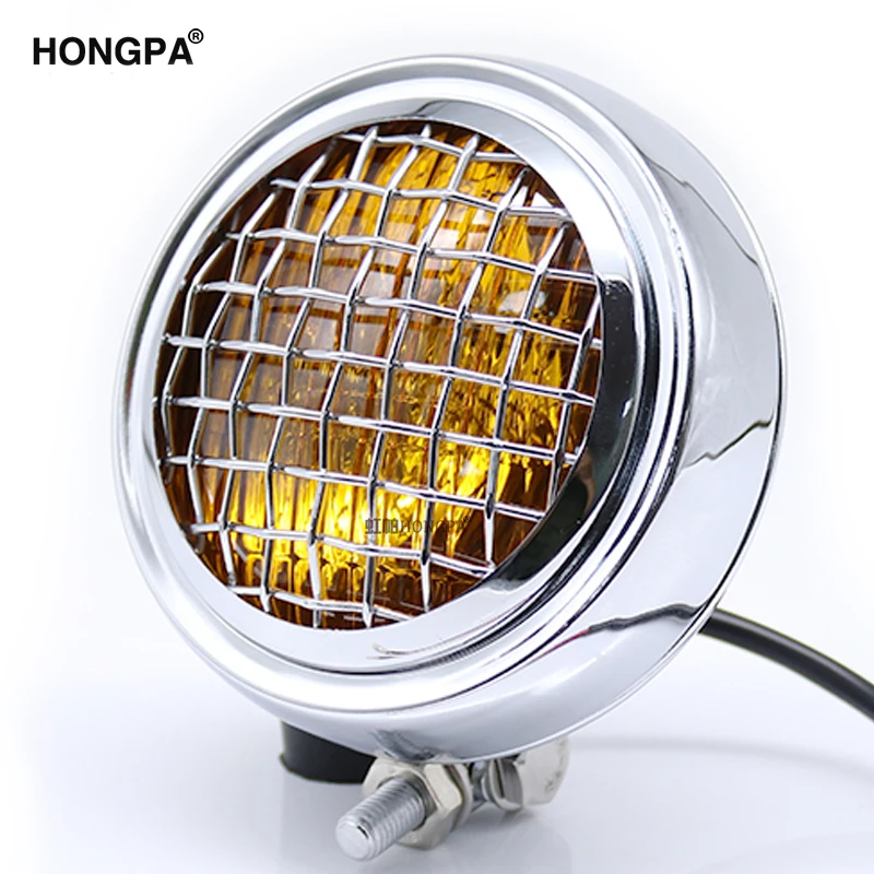Retro Round Motorcycle Headlight 4 Inch Projector Headlights Headlamp For Cafe Racer