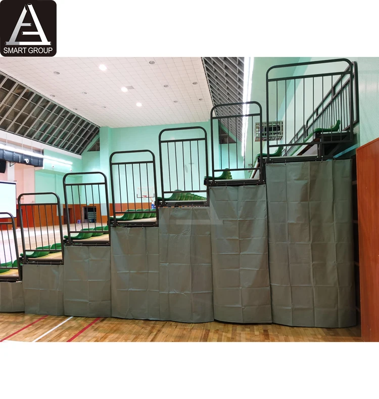 Retractable Seating System Electric Telescopic Bleachers for Stadium Basketball Hall Retractable Grandstand Movable Tribune