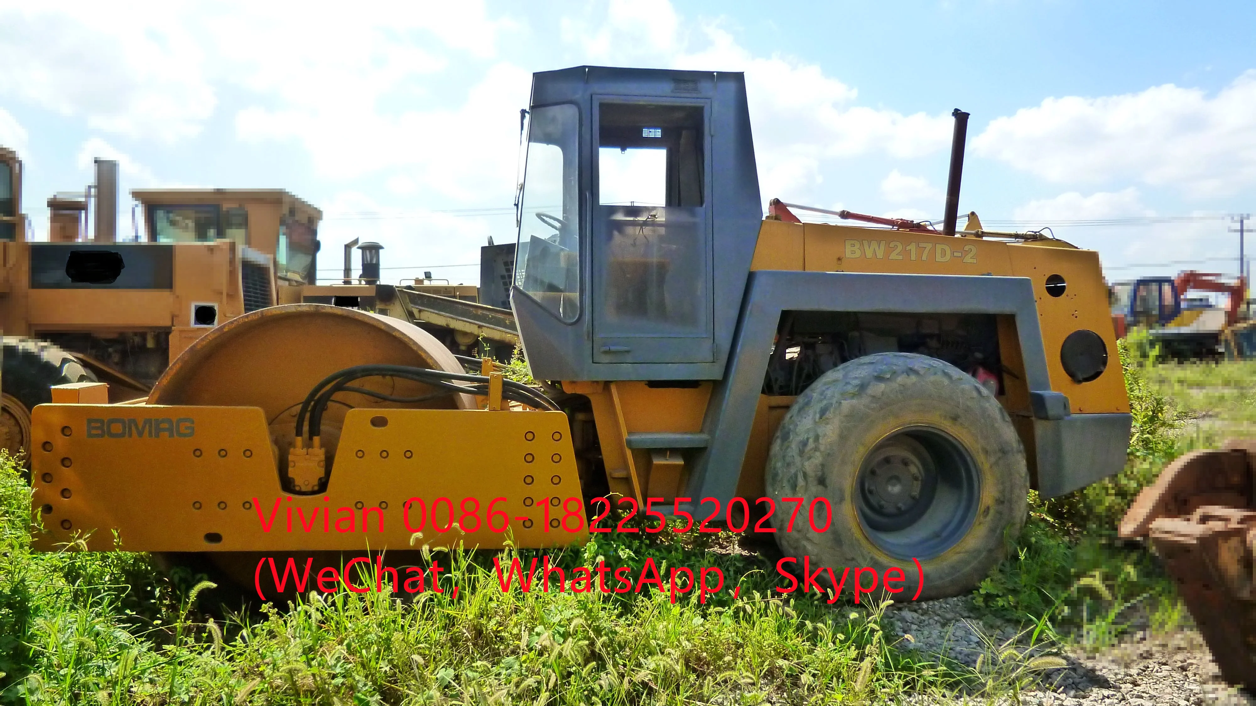 Оригинальный Bomag BW217-2 дорожный каток Подержанный для