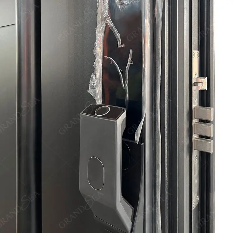 Luxury Exterior Main Entrance Aluminum Pivot Front Door Modern Entry  Stainless Steel Pivot Doors for house